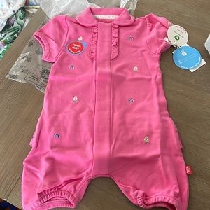 NWT | magnetic me | 6-9 mo | pink polo romper